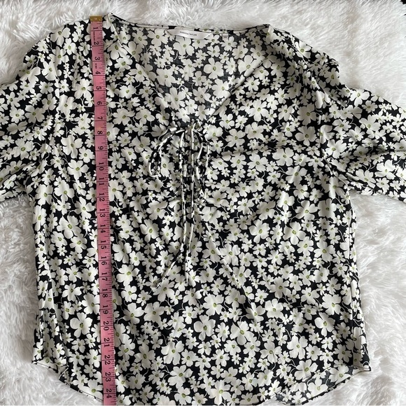 Rebecca Taylor | Paige Fluer Blouse, black/white/floral, size 12 - Picture 9 of 15